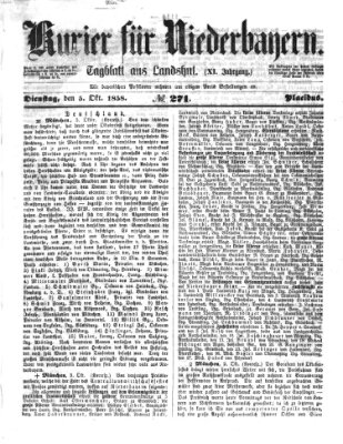 Kurier für Niederbayern Dienstag 5. Oktober 1858