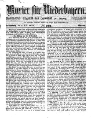 Kurier für Niederbayern Mittwoch 6. Oktober 1858