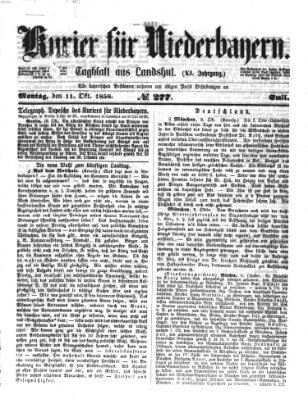 Kurier für Niederbayern Montag 11. Oktober 1858