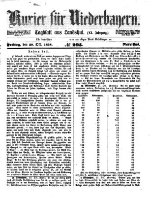 Kurier für Niederbayern Freitag 29. Oktober 1858