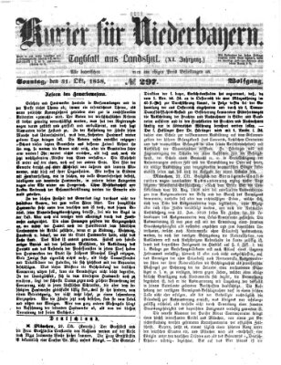 Kurier für Niederbayern Sonntag 31. Oktober 1858