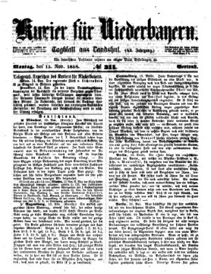 Kurier für Niederbayern Montag 15. November 1858