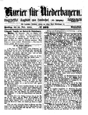 Kurier für Niederbayern Freitag 26. November 1858