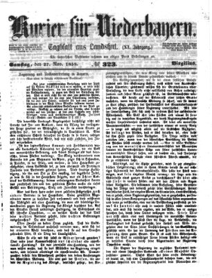 Kurier für Niederbayern Samstag 27. November 1858