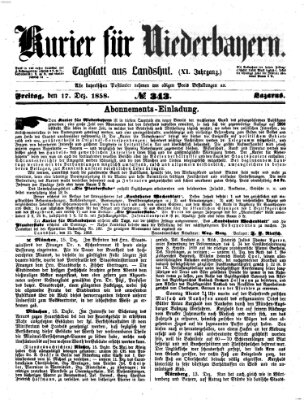 Kurier für Niederbayern Freitag 17. Dezember 1858