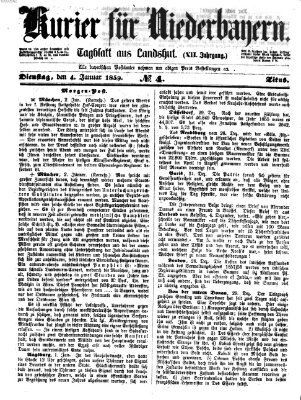 Kurier für Niederbayern Dienstag 4. Januar 1859