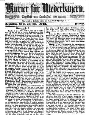 Kurier für Niederbayern Donnerstag 13. Januar 1859