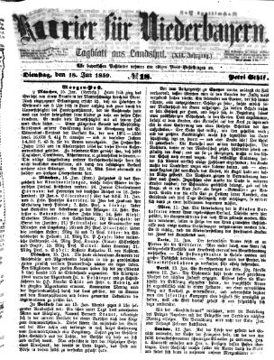 Kurier für Niederbayern Dienstag 18. Januar 1859