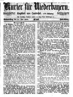 Kurier für Niederbayern Donnerstag 27. Januar 1859