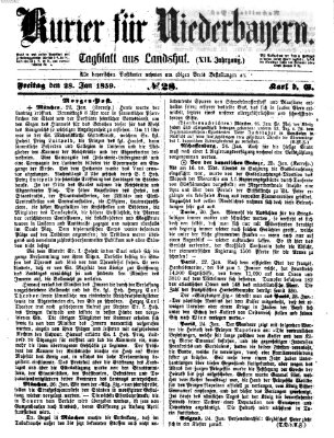 Kurier für Niederbayern Freitag 28. Januar 1859