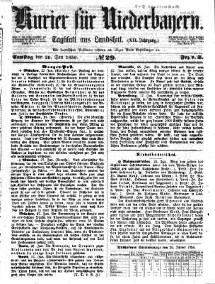 Kurier für Niederbayern Samstag 29. Januar 1859