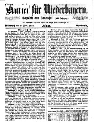 Kurier für Niederbayern Mittwoch 9. Februar 1859