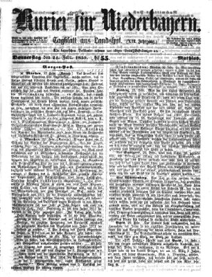 Kurier für Niederbayern Donnerstag 24. Februar 1859