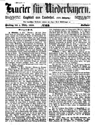 Kurier für Niederbayern Freitag 4. März 1859