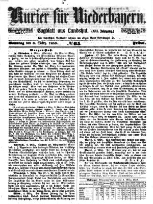 Kurier für Niederbayern Sonntag 6. März 1859