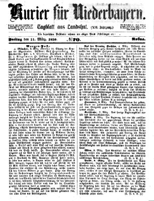 Kurier für Niederbayern Freitag 11. März 1859