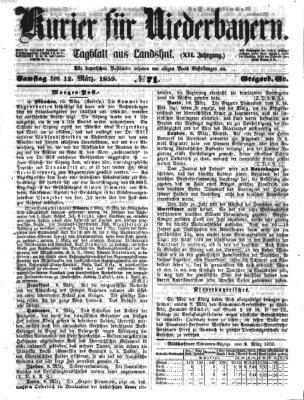 Kurier für Niederbayern Samstag 12. März 1859