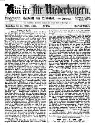 Kurier für Niederbayern Samstag 19. März 1859