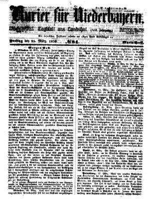 Kurier für Niederbayern Freitag 25. März 1859