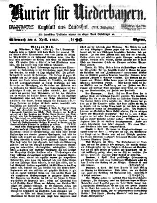 Kurier für Niederbayern Mittwoch 6. April 1859