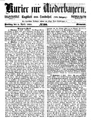 Kurier für Niederbayern Freitag 8. April 1859