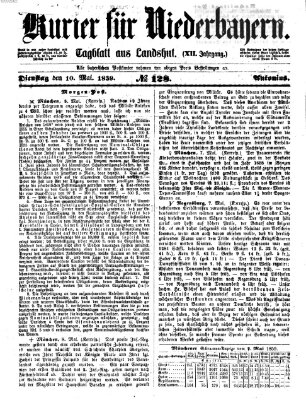 Kurier für Niederbayern Dienstag 10. Mai 1859