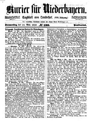 Kurier für Niederbayern Donnerstag 12. Mai 1859