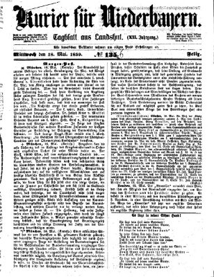 Kurier für Niederbayern Mittwoch 18. Mai 1859