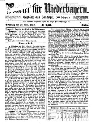 Kurier für Niederbayern Sonntag 22. Mai 1859