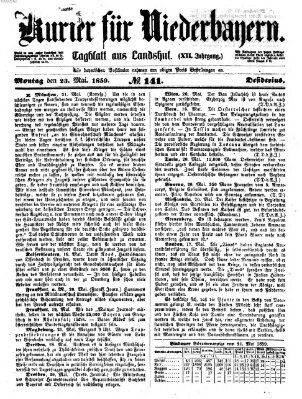 Kurier für Niederbayern Montag 23. Mai 1859