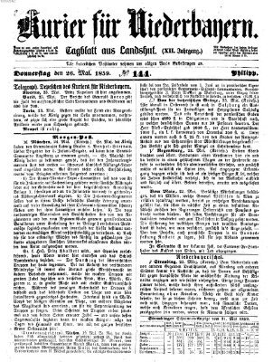 Kurier für Niederbayern Donnerstag 26. Mai 1859