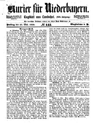 Kurier für Niederbayern Freitag 27. Mai 1859