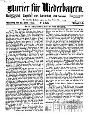 Kurier für Niederbayern Sonntag 12. Juni 1859