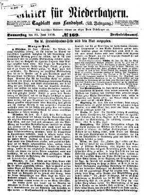 Kurier für Niederbayern Donnerstag 23. Juni 1859