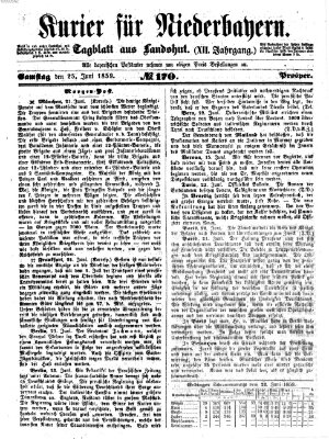 Kurier für Niederbayern Samstag 25. Juni 1859