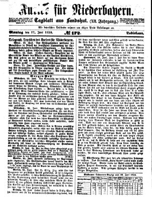 Kurier für Niederbayern Montag 27. Juni 1859