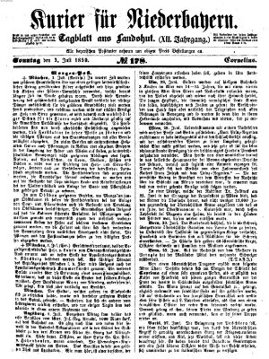 Kurier für Niederbayern Sonntag 3. Juli 1859