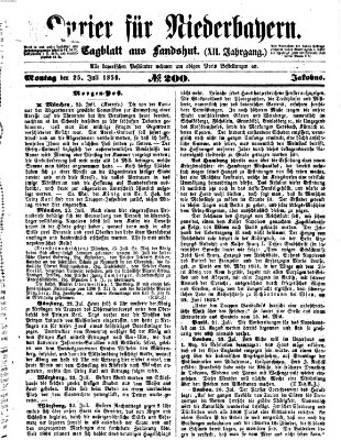 Kurier für Niederbayern Montag 25. Juli 1859