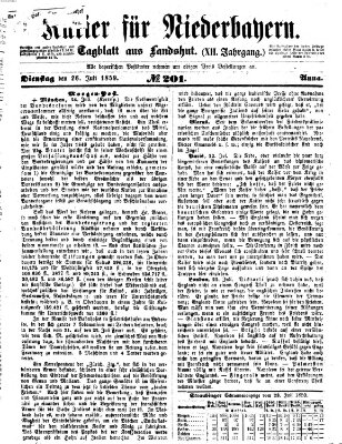 Kurier für Niederbayern Dienstag 26. Juli 1859