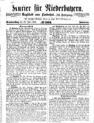 Kurier für Niederbayern Donnerstag 28. Juli 1859