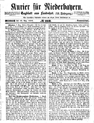 Kurier für Niederbayern Mittwoch 10. August 1859