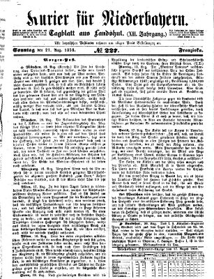 Kurier für Niederbayern Sonntag 21. August 1859