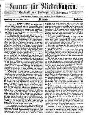 Kurier für Niederbayern Freitag 26. August 1859