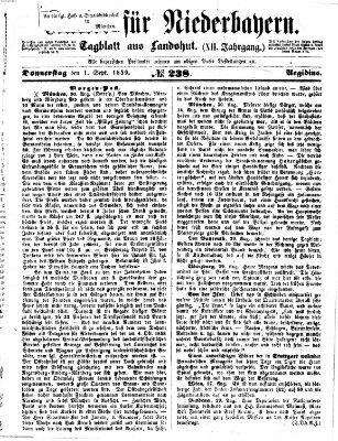 Kurier für Niederbayern Donnerstag 1. September 1859