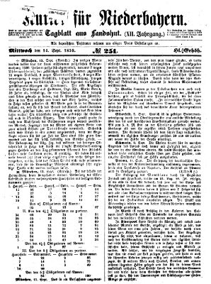 Kurier für Niederbayern Mittwoch 14. September 1859