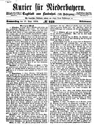 Kurier für Niederbayern Donnerstag 15. September 1859