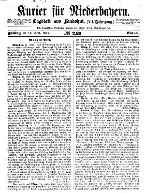 Kurier für Niederbayern Freitag 16. September 1859