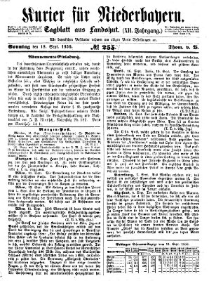 Kurier für Niederbayern Sonntag 18. September 1859