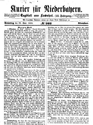 Kurier für Niederbayern Sonntag 25. September 1859