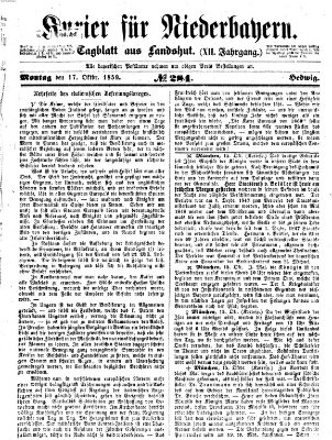 Kurier für Niederbayern Montag 17. Oktober 1859